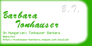barbara tonhauser business card